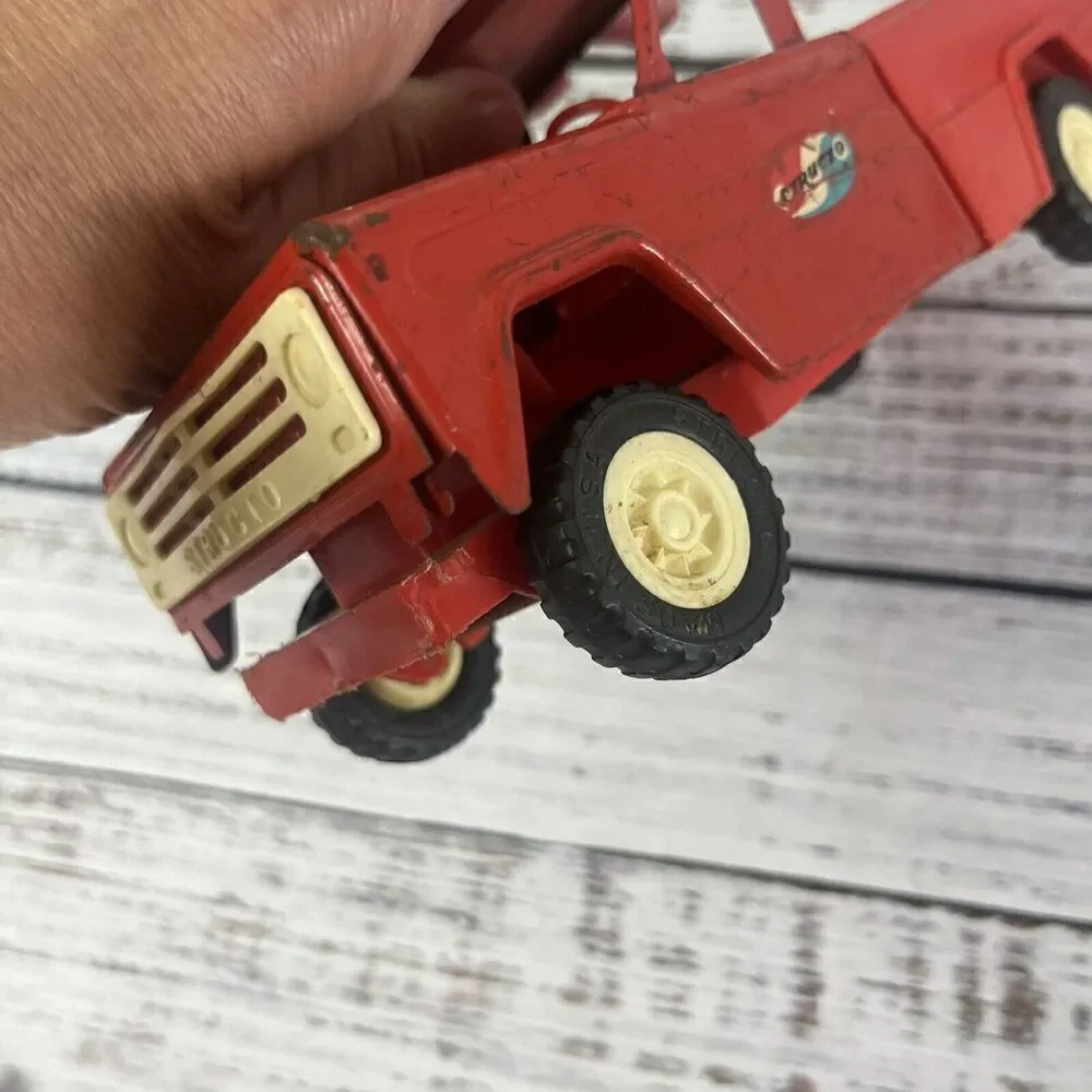 Vintage 1950'S 60’s Structo Red Pressed Steal Plastic Toy Pickup Truck